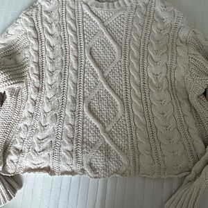 Cable Knit Cream Sweater